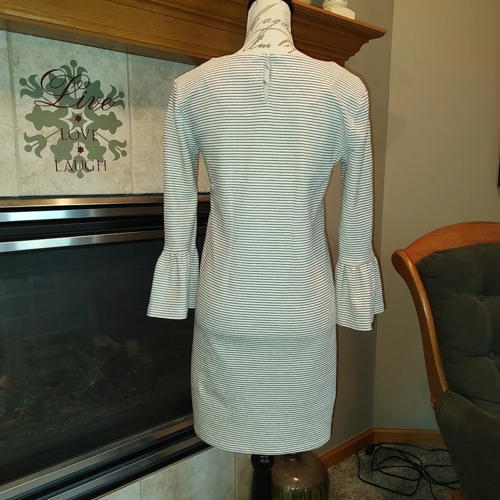 J. Crew XS Striped Dress Ruffle Arms Ends!